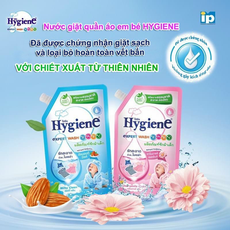 Nước giặt quần áo em bé Hygiene Thái Lan không gây kích ứng da (Túi) 600ml