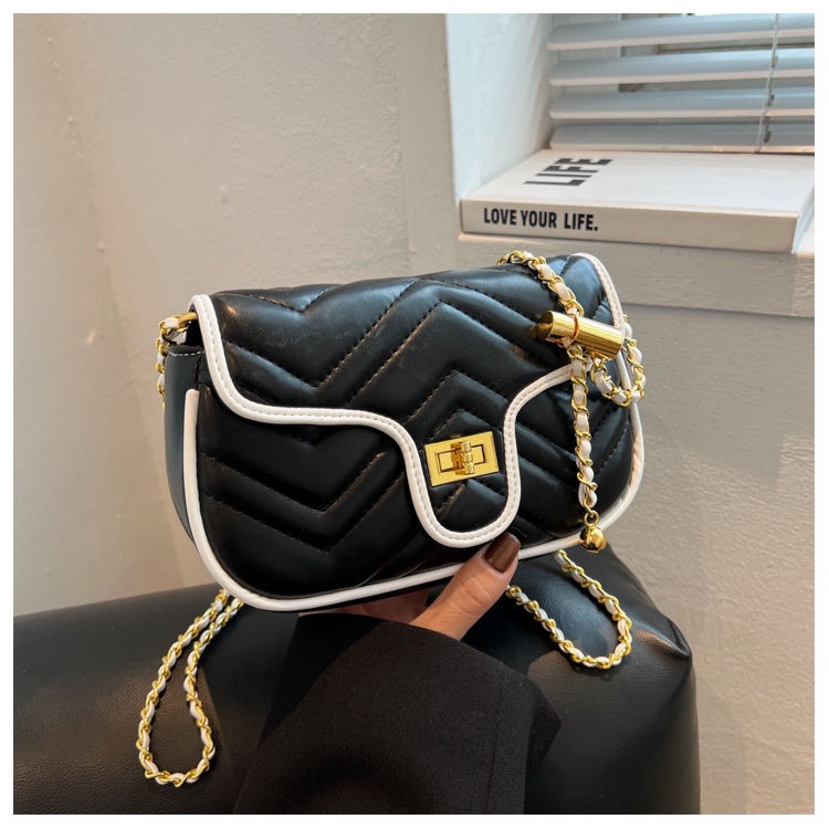 Túi Đeo Vai Dây Xích Họa Tiết Hình Thoi Thời Trang Cho Nữ