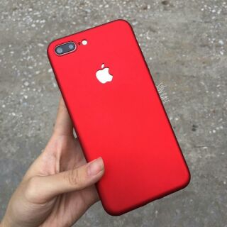 Ốp ip 6 silicone dẻo màu đỏ nhung giả iphone 7 rẻ bền đẹp (ảnh chụp thật)