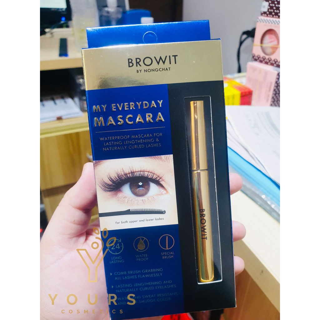 [Auth Thái] Mascara NongChat Browit Làm Dày va Dài Mi - Chuốt Mi Làm Dày và Dài Mi NongChat Browkit - Nongchat Mascara