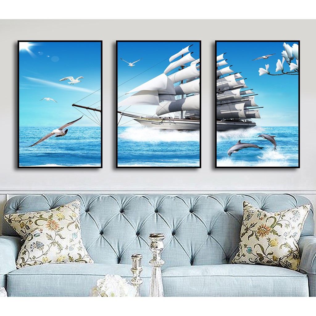 {Nhiều Mẫu} Tranh Canvas chủ đề "Thuyền Buồm" giá tốt nhất Shopee