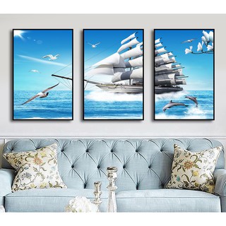 TRANH CANVAS: TRANH BỘ THUYỀN LƯỚT SÓNG -  QYQ-58 (40X60X3)