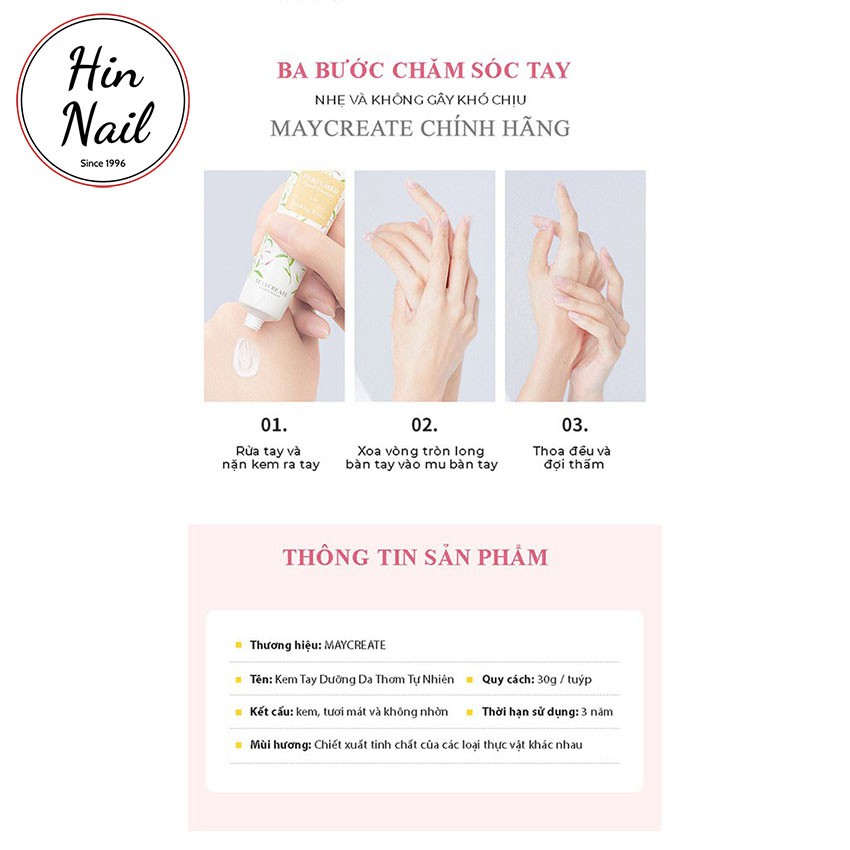 Kem dưỡng da tay Maycreate mềm mịn nội địa Trung chính hãng 30g