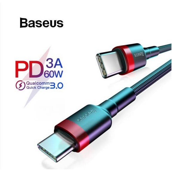 Cáp sạc nhanh Type c to Type C Baseus hỗ trợ PD 60W và QC3.0 1Met Chính Hãng