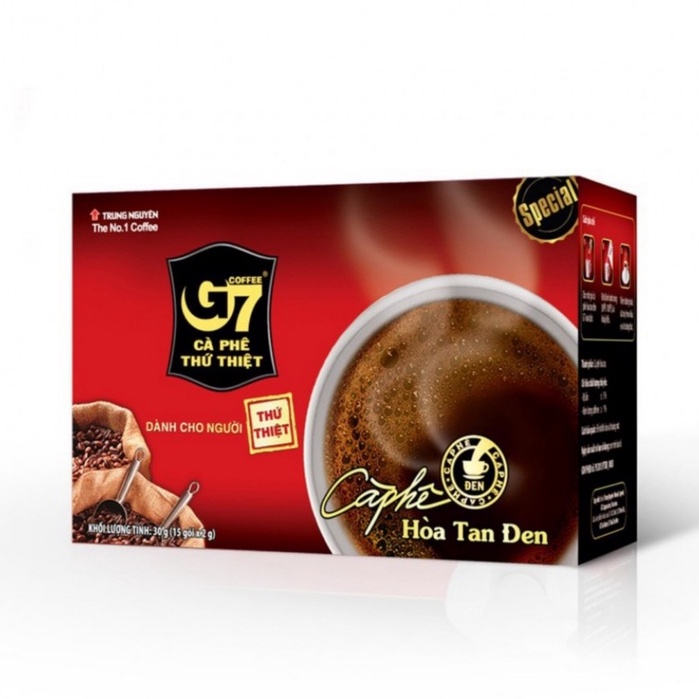 Cà Phê Đen Hòa Tan G7 Hộp 15 Gói