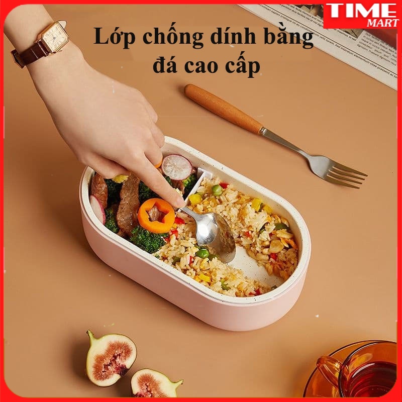 Hộp cơm cắm điện YOICE Y-BDH1 3 ngăn, hâm nóng, giữ nhiệt cho thức ăn, dung tích 750ml [TIME_MART]