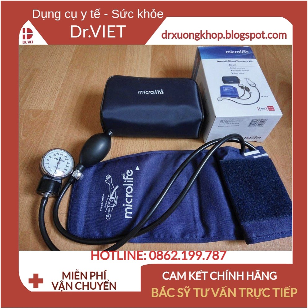 [Chính hãng] Máy đo huyết áp cơ Microlife AG1-20 Thụy Sĩ - Thêm chức năng đo mạch, đồng hồ đo huyết áp chất lượng cao