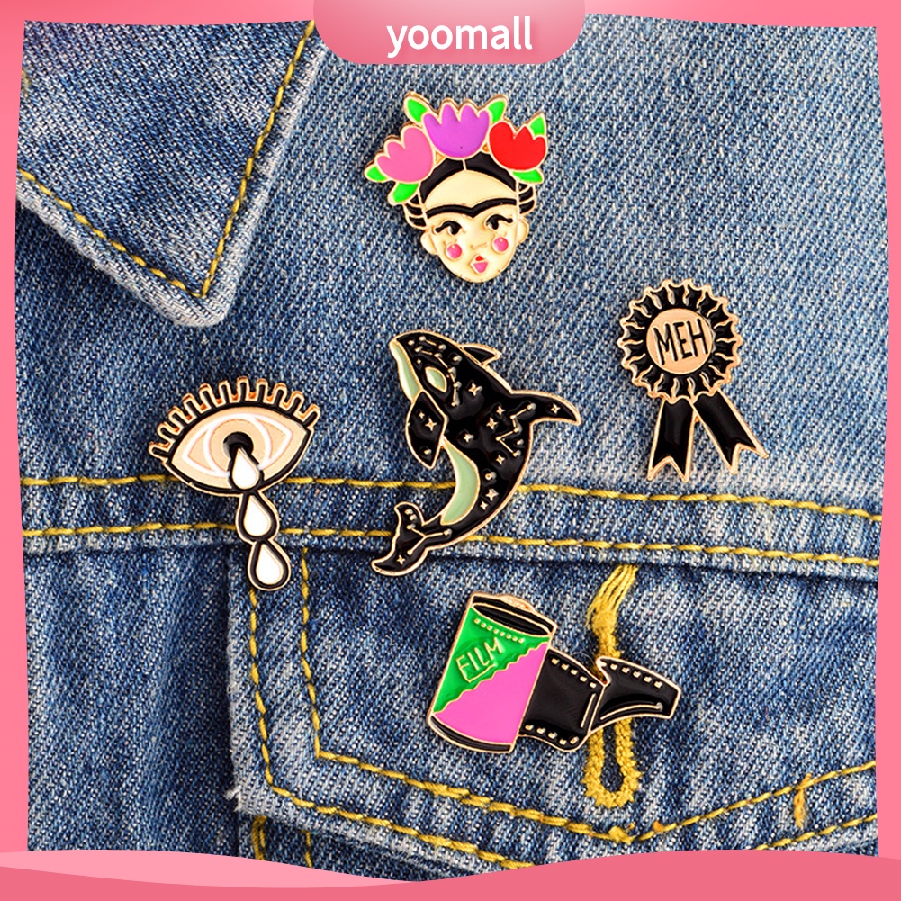 Ghim cài áo kim loại tạo hình thời trang Unisex