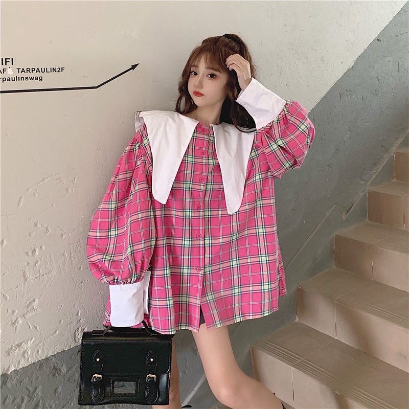 Áo sơ mi tay dài kẻ sọc nhiều màu sắc thời trang mùa thu cho nữ