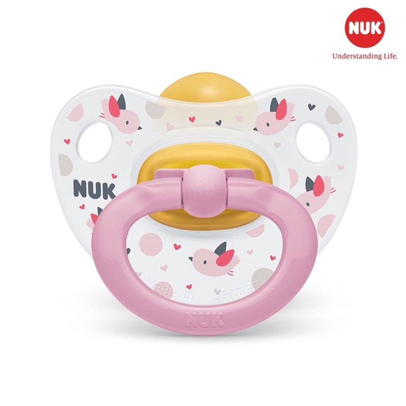 Bộ 2 ti giả NUK cao su Happykids 0-6m , 6-18m