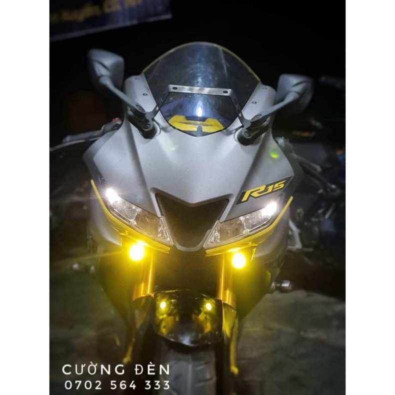 [ 🏍R15 v3 ] Pad cân bằng, tăng chỉnh cao thấp đèn trợ sáng mini vị trí cố định dưới đèn pha xe máy