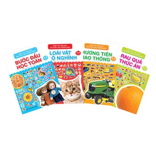 Sách - Combo Khéo Tay Tinh Mắt Sách Bóc Dán Thông Minh (4 Cuốn)