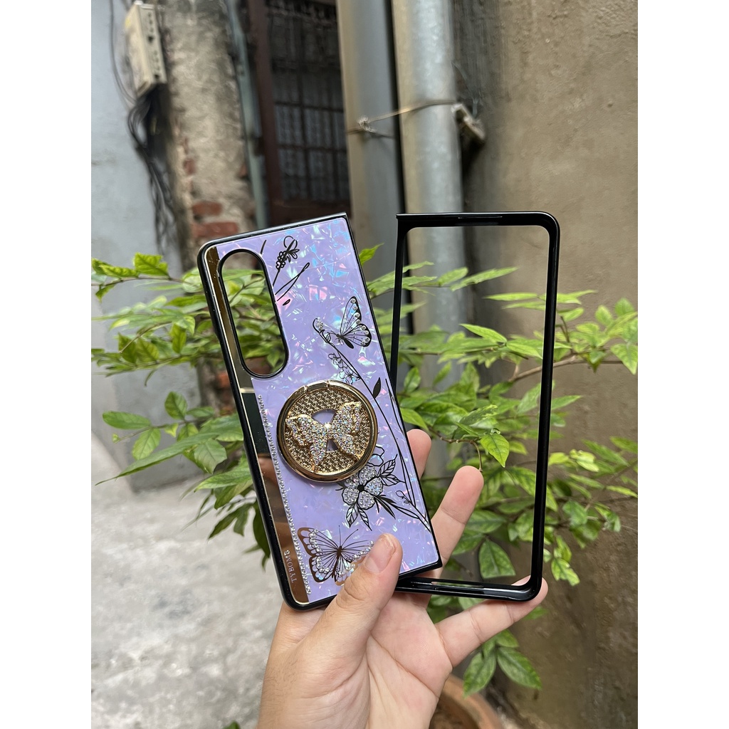 CHÍNH HÃNGỐp hãng TYBOMB BƯỚM ĐÁ KÈM IRING lưng gương kính SAMSUNG ZFOLD Z FOLD ZFLIP FLIP 4 3