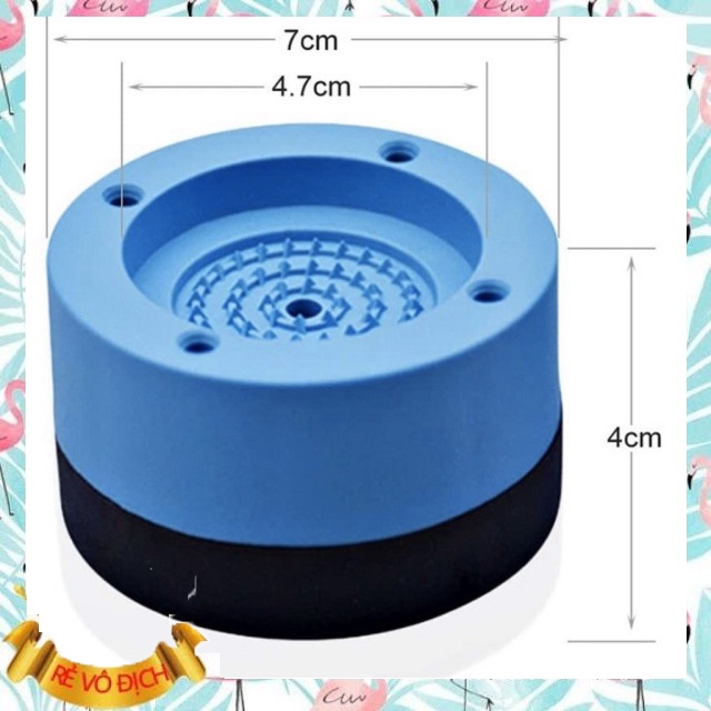 Bộ 04 chân đế cao su đa năng - HT SYS - Đế chống rung máy giặt - Đế chống ồn máy giặt, máy sấy,tủ lạnh, bàn ghế
