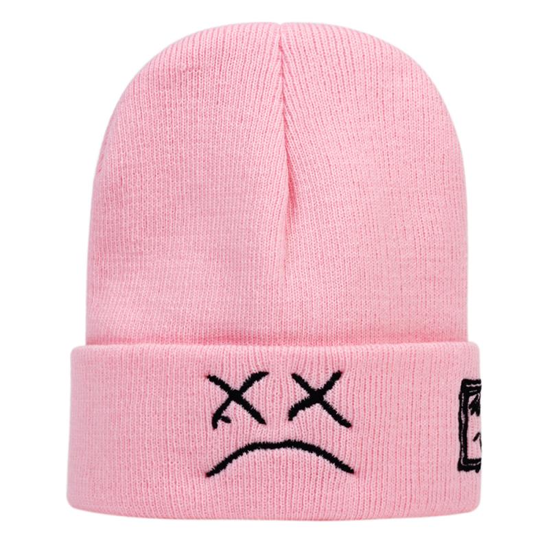 Mũ beanie thêu hình mặt khóc thời trang cho nam nữ