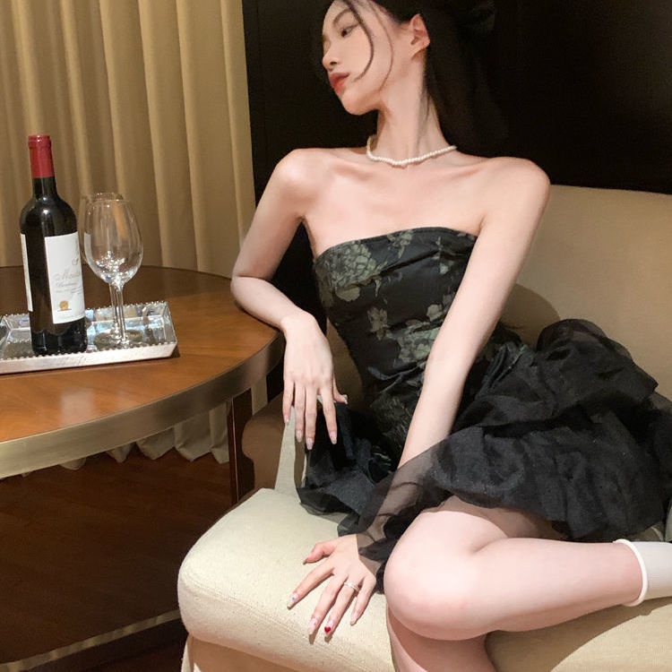Áo Ống Không Dây Dáng Ôm In Họa Tiết Phong Cách Âu Mỹ Thời Trang Mùa Hè Quyến Rũ Cho Nữ
