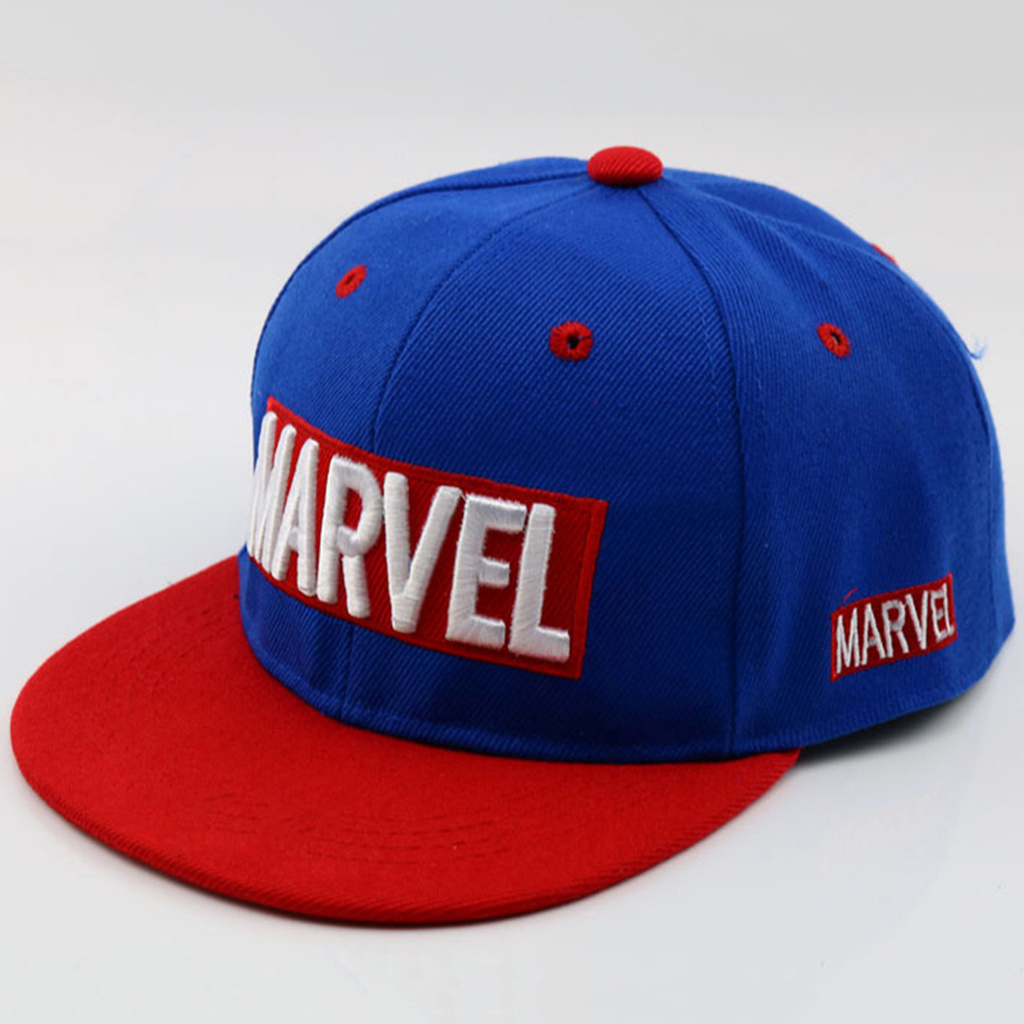 MARVEL Mũ Snapback Hoạ Tiết Thêu Phong Cách Hip-Hop Cho Bé