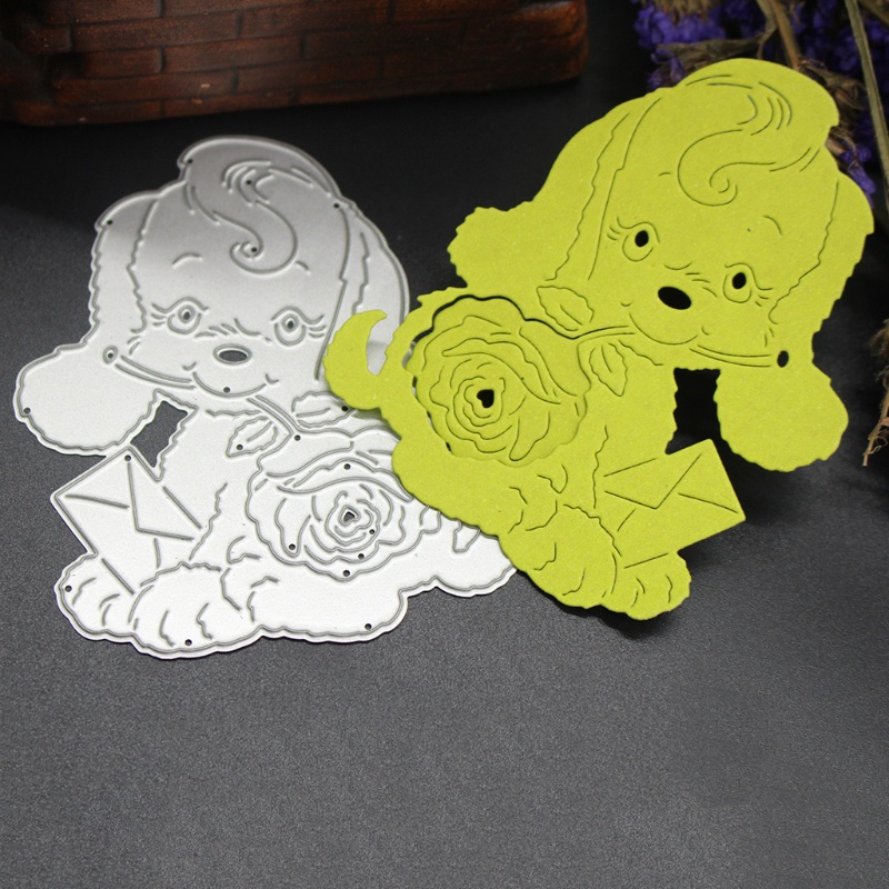 Khuôn Cắt Giấy Kim Loại Hình Chú Chó Đáng Yêu