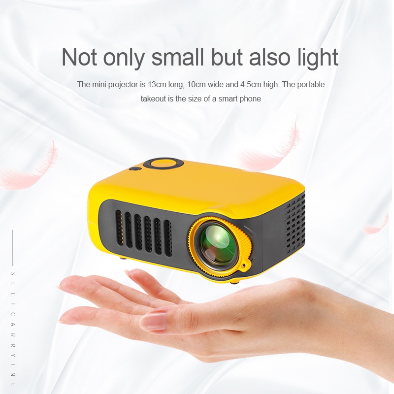 Máy Chiếu Mini A2000, Máy Chiếu Cầm Tay Rạp Hát Tại Nhà 1080P HD LED Máy Chiếu Phim có thể kết nối điện thoại, laptop, máy tính
