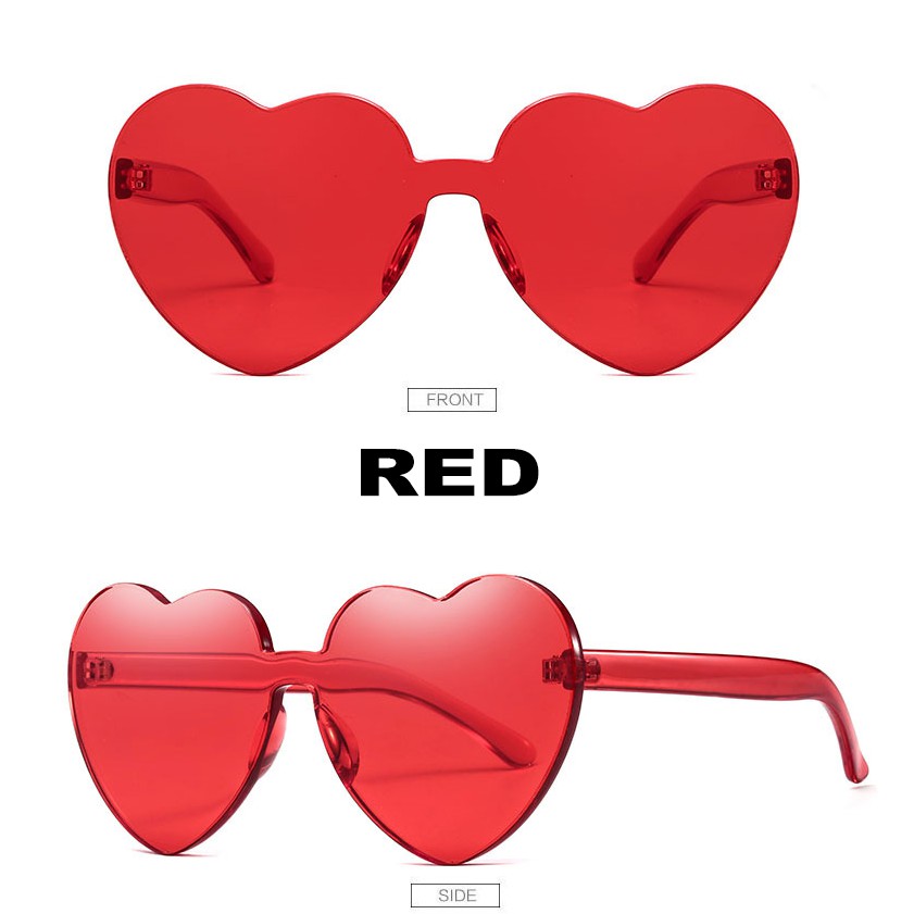 Kính mát hình trái tim thiết kế thời trang dành cho nam nữ