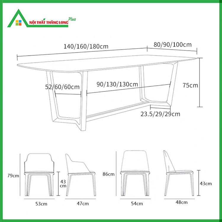 Bàn Ăn Gỗ Sồi Mặt Đá Đẹp 1m6, Bộ Bàn Ăn Gổ 6 Ghế Concorde Hiện Đại ( Free ship nội thành Hà Nội ).