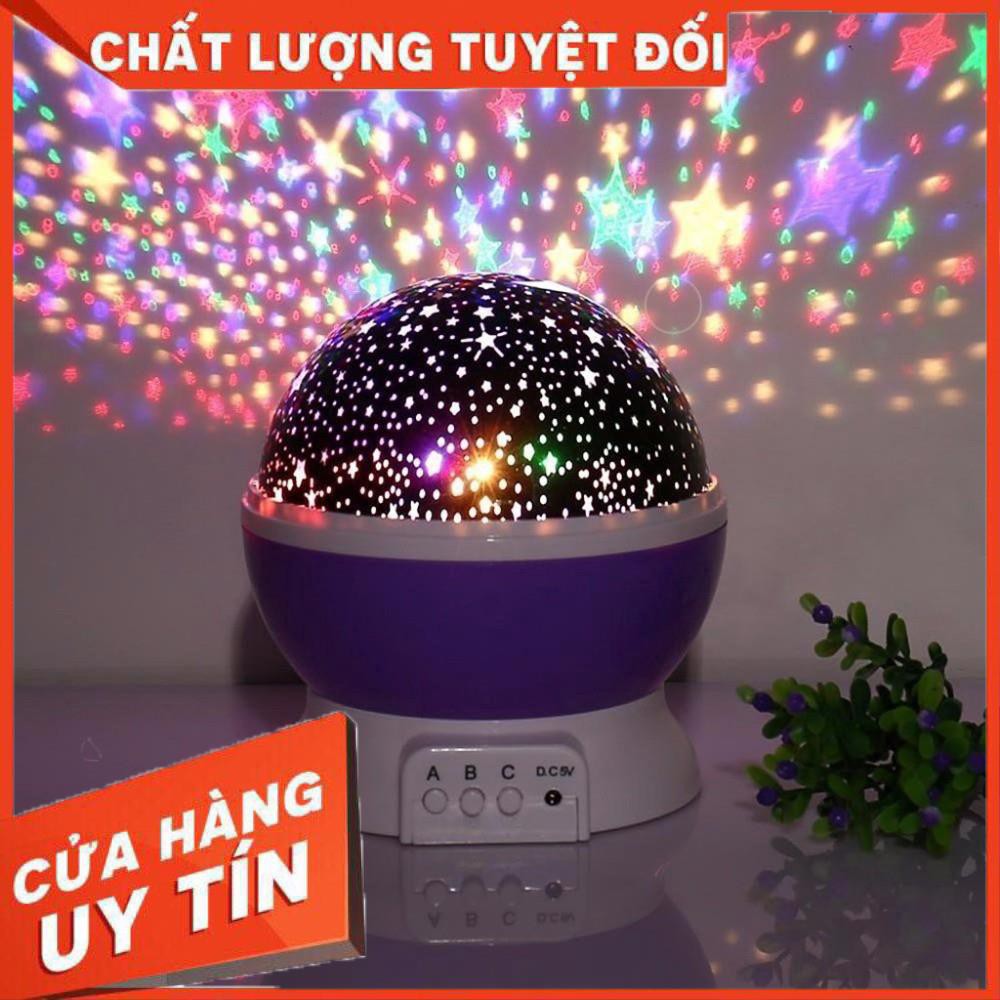 Đèn chiếu sao bầu trời xoay 360 độ
