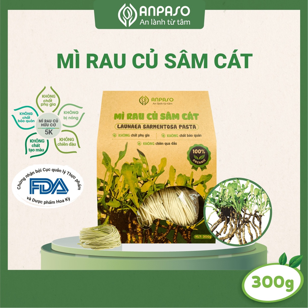 COMBO 10 gói mix vị Mì rau củ hữu cơ Organic Anpaso, mỳ rau eat clean giảm cân, ăn chay, ăn kiêng, bổ sung chất xơ 2400g