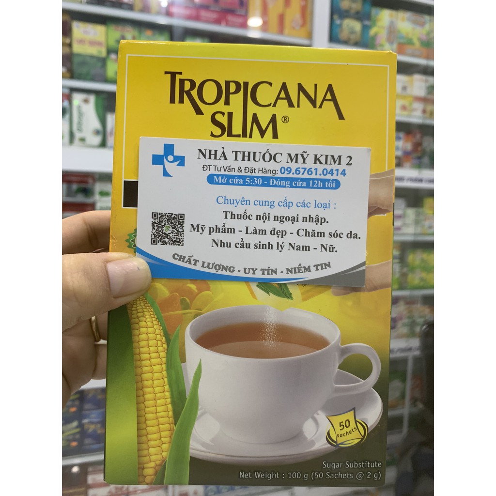 Đường Bắp Ăn Kiêng Tropicana Slim Hộp 50 gói- Nhà Thuốc Mỹ Kim