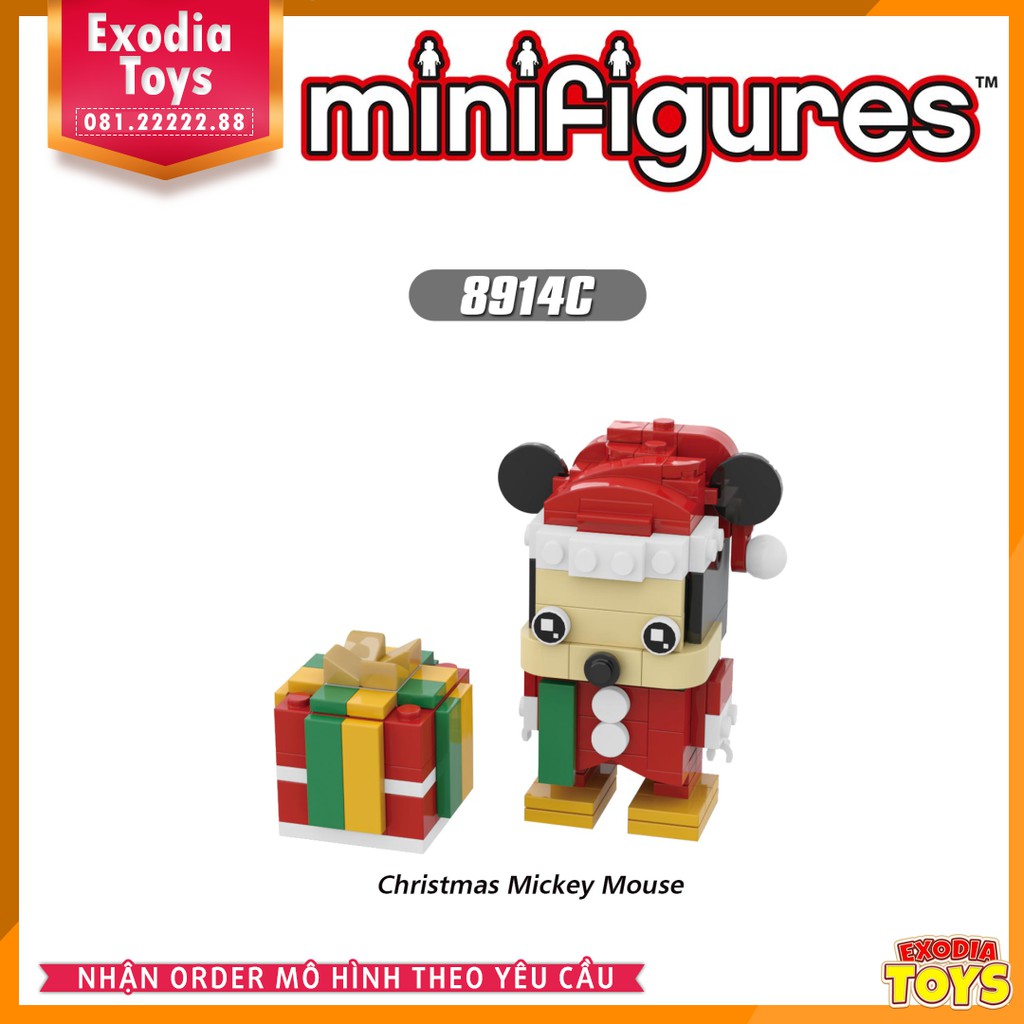 Xếp hình Brickheadz nhân vật đón Lễ Giáng Sinh Christmas - Đồ Chơi Lắp Ghép Sáng Tạo - X8914