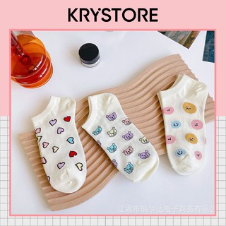 Tất vớ nữ cổ ngắn họa tiết cute dễ thương chất cotton đẹp NC10