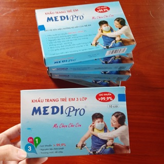 Khẩu trang em bé Medipro (thùng 100hộp)