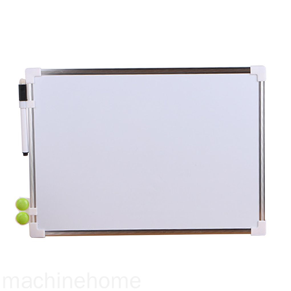 Bảng trắng từ tính 2 mặt có nút nam châm và bút viết xóa khô cho văn phòng và trường học