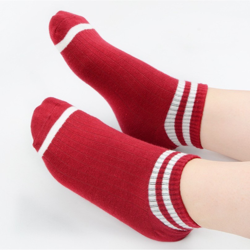 Combo 10 đôi tất nư cổ kẻ nhiều màu