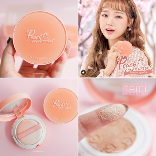 Phấn Nước Black Rouge Peach Cover Velvet Cushion