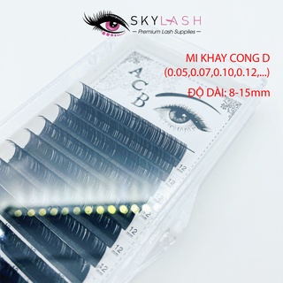 mi khay ACB độ cong D dày 0.05- 0.07- 0.10- 0.12- 0.15- dùng nối mi volume - classic - tạo fan