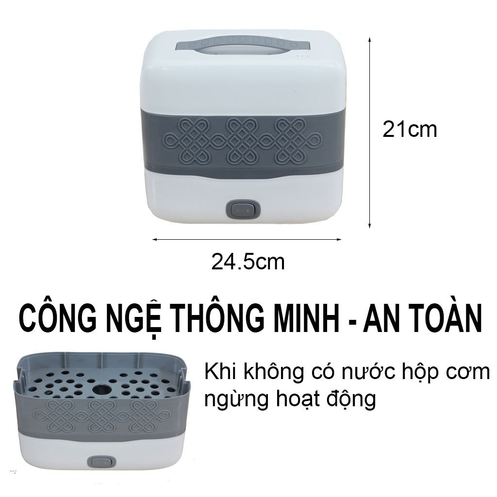 ✨Hộp Cơm Chefman CM - 121i ✨ Bảo Hành 12 Tháng -Hộp Cơm Hâm Nóng -  Hộp Cơm Điện - Nấu Chín Đồ Ăn Tiện Lợi