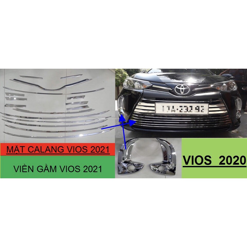 Ốp mặt ca lăng dán cho xe Toyota Vios 2021 -2022