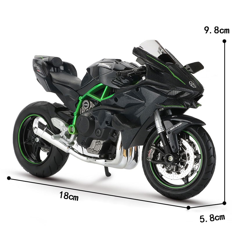 XE MÔ HÌNH MOTO Siêu Xe Thần Gió Kawasaki H2R - tỷ lệ 1:12