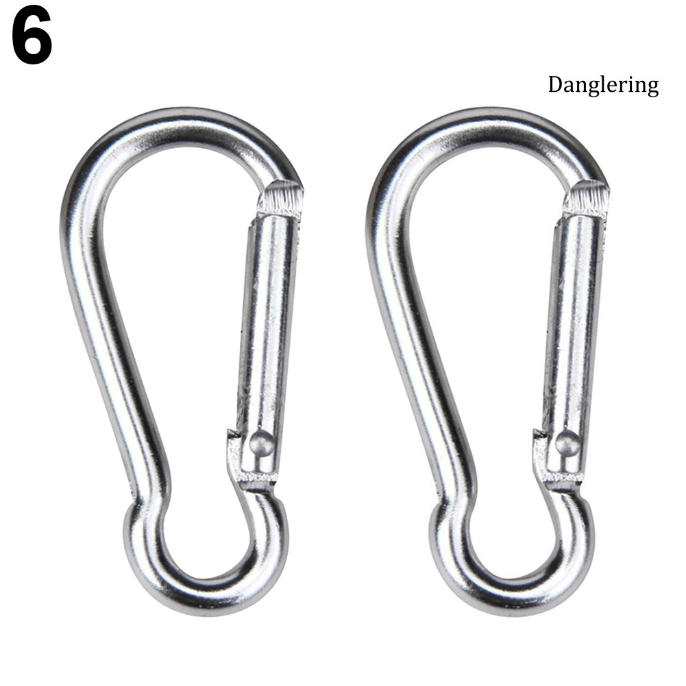 Set 2 móc khóa hợp kim nhôm hình chữ S tiện dụng khi leo núi