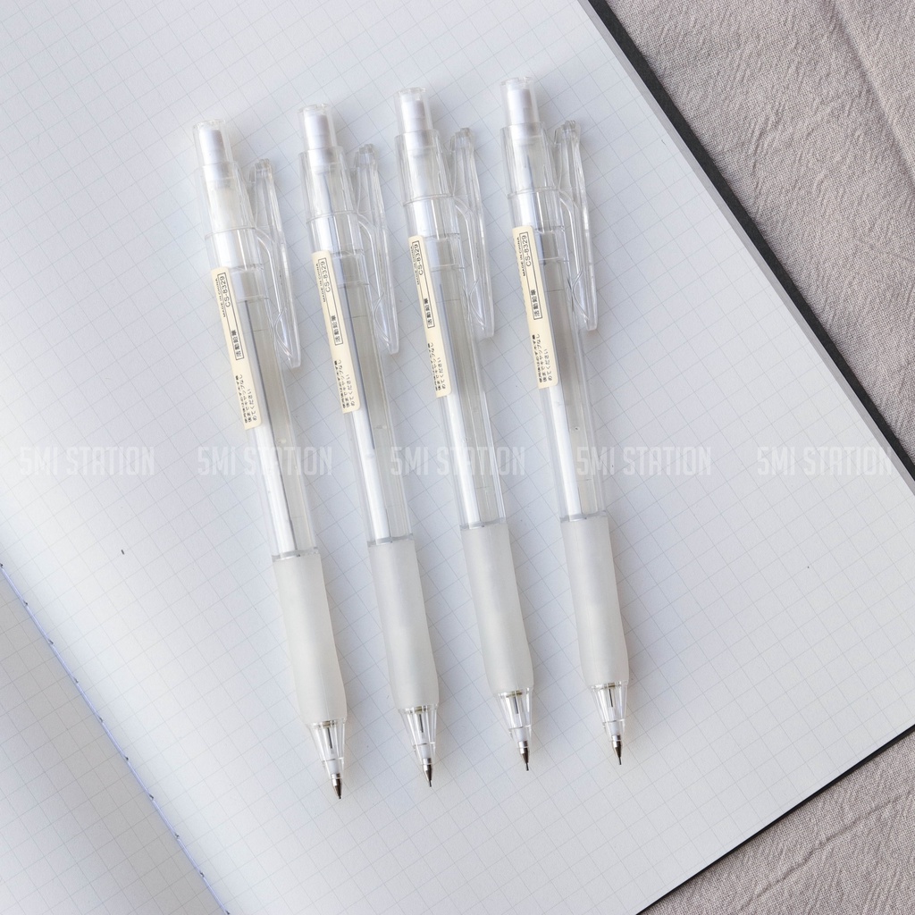 Bút Chì Bấm Dupe Muji Polycarbonate Ngòi 0.5 mm Phiên Bản Cao Cấp