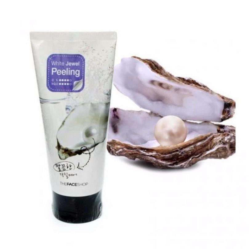  [Chuẩn Auth] Tẩy tế bào chết ngọc trai The Face Shop Smart White Jewel Peeling 120ml | BigBuy360 - bigbuy360.vn