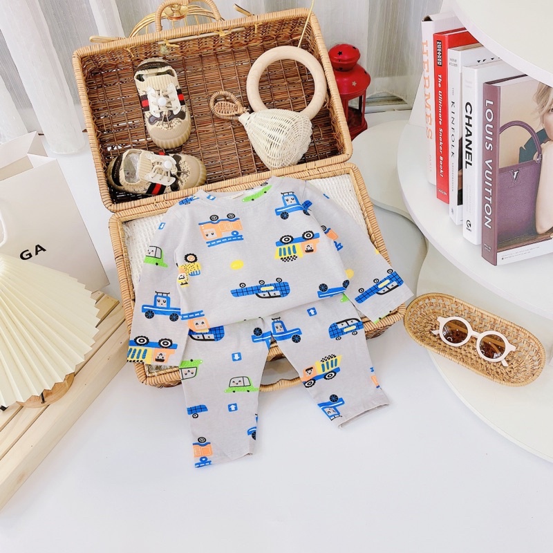 Combo 2 bộ Cotton cho bé trai /bé gái từ 8-18kg màu ngẫu nhiên