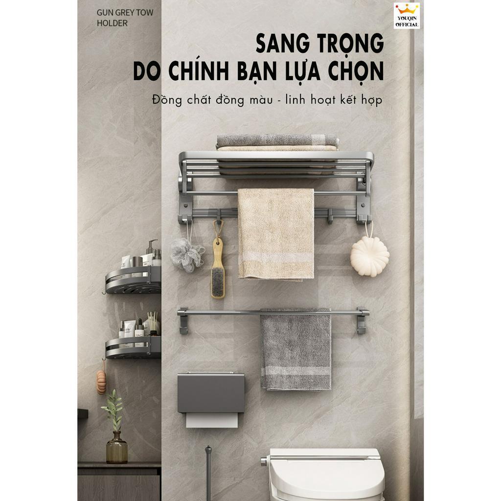 Kệ/Giá Treo Khăn Phòng Tắm Cao Cấp Dán Tường - YouQin - Kèm Thanh Treo M4
