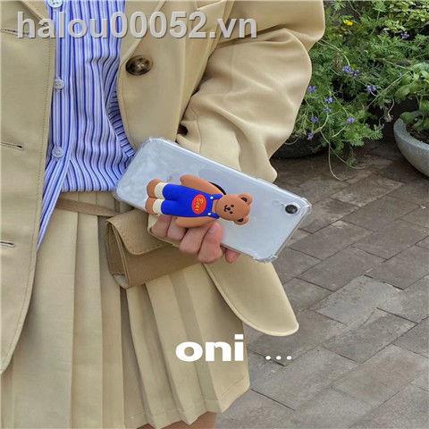 Ốp Điện Thoại Mềm Hình Gấu Jennie Hàn Quốc Dễ Thương Có Giá Đỡ Cho Iphone 11xs 12 Huawei P30Vivo