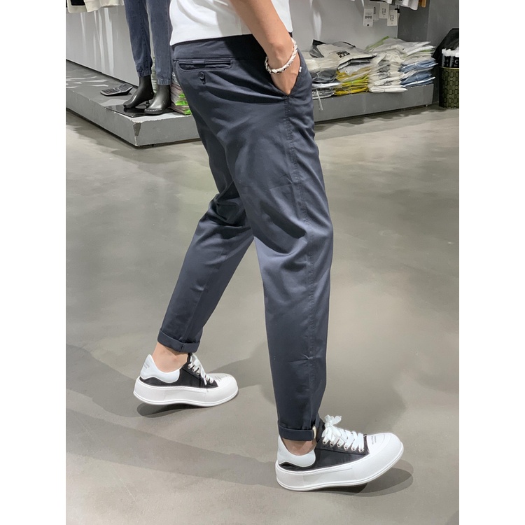 Quần Ống Xuông Kaki Nam - Khóa Kéo Lưng Chun