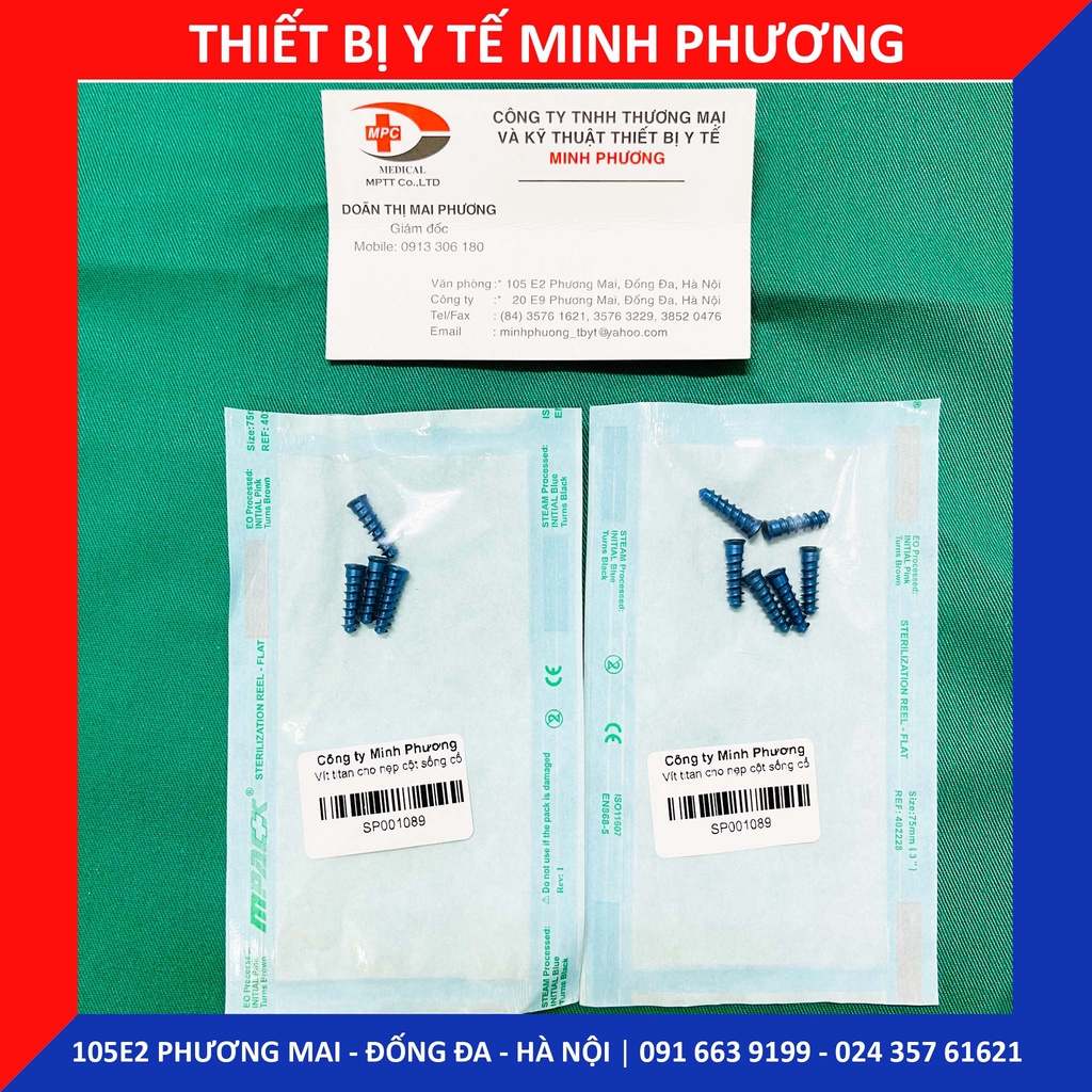 Vít titan cho nẹp cột sống cổ
