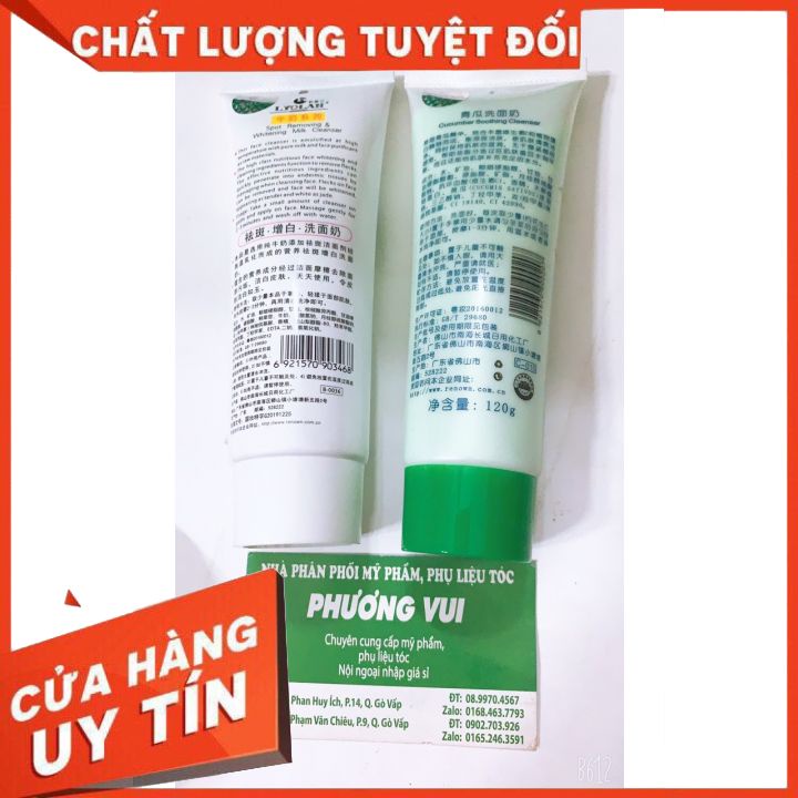 Sữa rửa mặt con bò Lyolan -và dưa leo  lyolan-hàng loại 1 chất kem đặc mùi thơm  mat