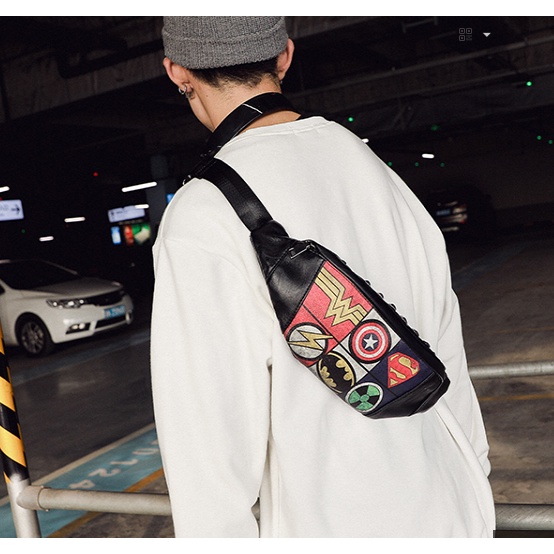 [Túi thời trang nam nữ đeo bụng] [Túi đeo unisex đeo chéo bao tử thời trang du lịch captain siêu anh hùng] | BigBuy360 - bigbuy360.vn