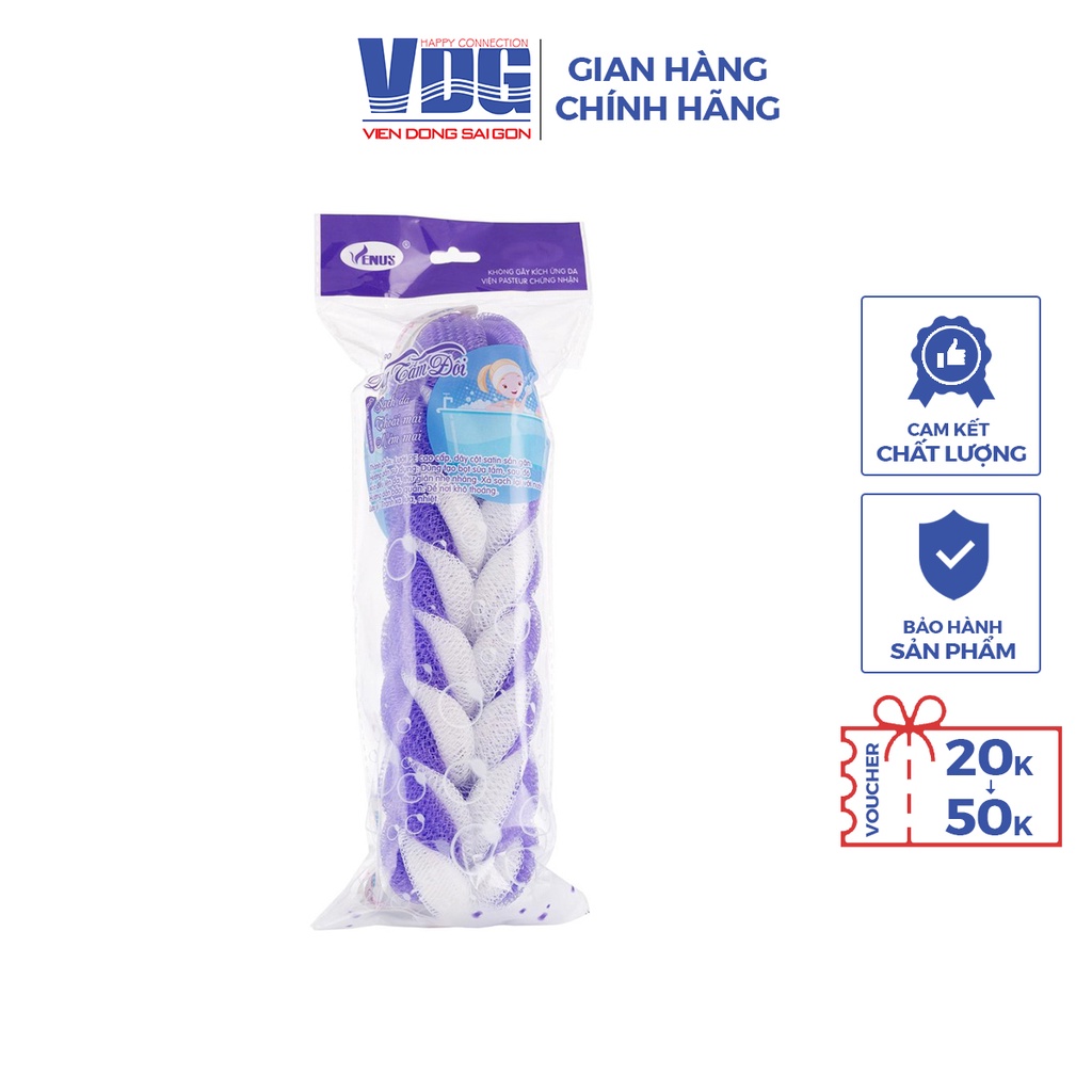 Dây tắm dài đôi Venus BWP-90 tạo bọt làm sạch da (Giao màu ngẫu nhiên) - Viễn Đông Sài Gòn