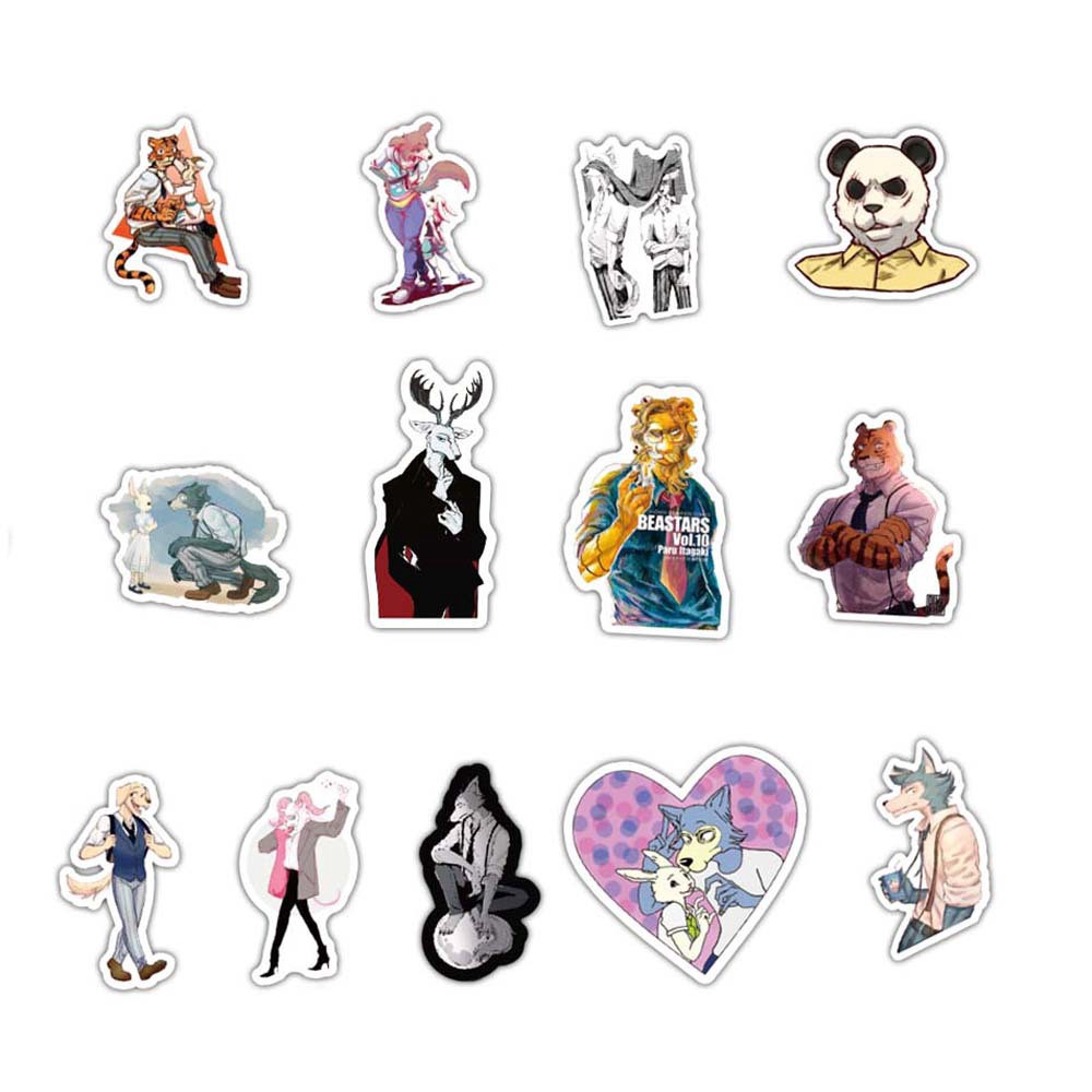 Set 50 miếng sticker graffiti hình truyện BEASTARS dán trang trí chống thấm